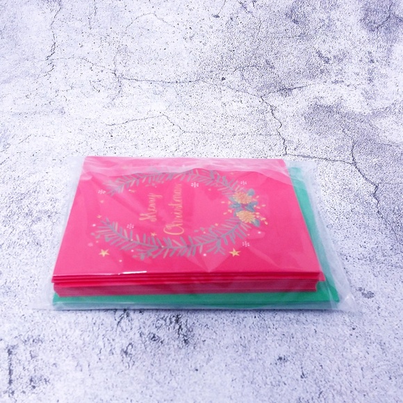 🎄 CHRISTMAS SALE! 🎄 10PC Papyrus Wreath Christmas Cards with Envelopes, Seals - Picture 13 of 15